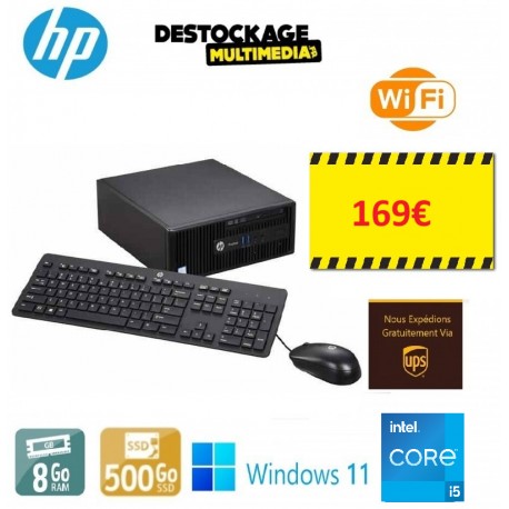 HP Prodesk 400 G3 Core i3 6100 3.7ghz 8GB 256SSD Dvdrw  Wifi Windows 11